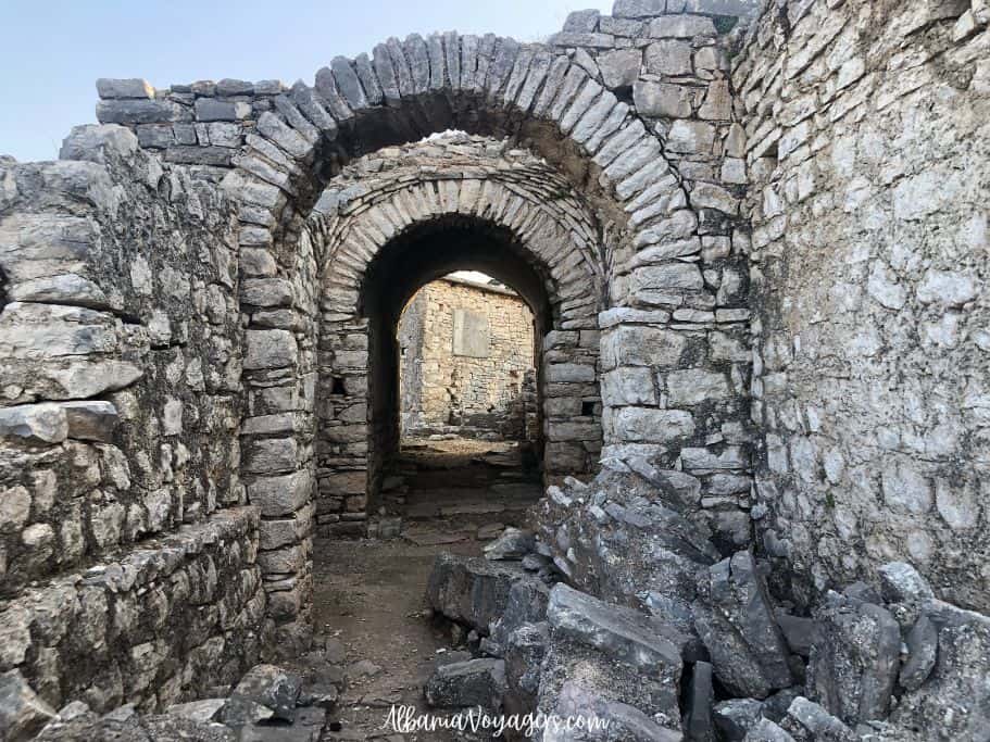 stone arches and walls at Monastery of 40 Saints in Saranda