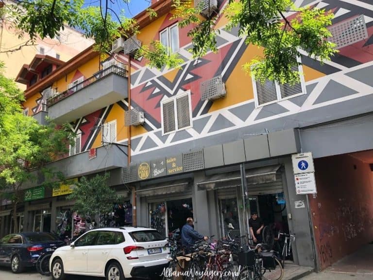 colourful building in Tirana