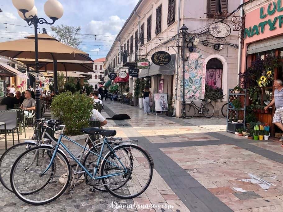 bicycles in Shkoder in the old town