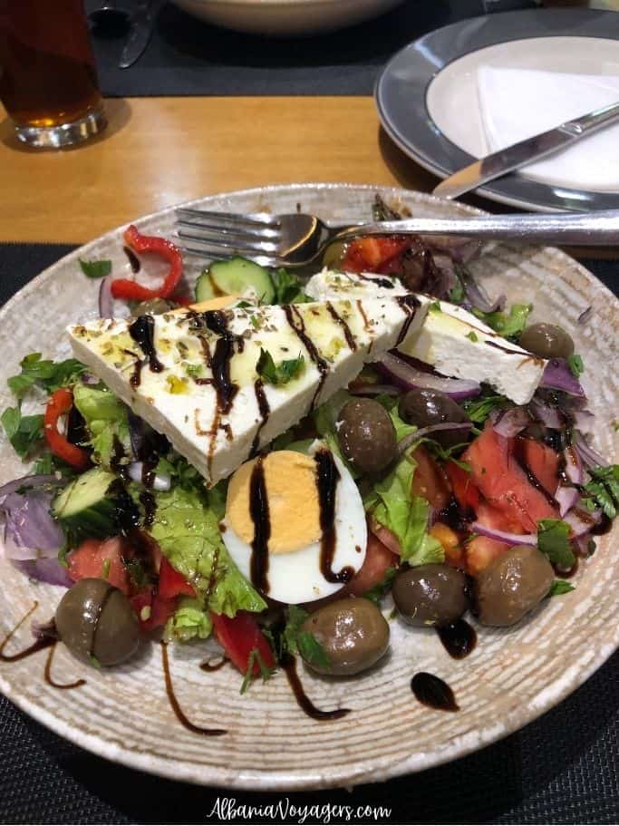 Mixed salad at Puri in Shkoder