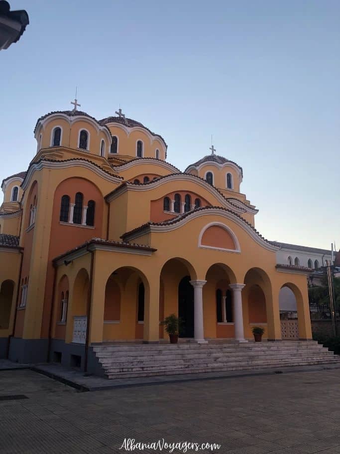 exterior of Nativity of Christ Orthodox Cathedral in Shkoder