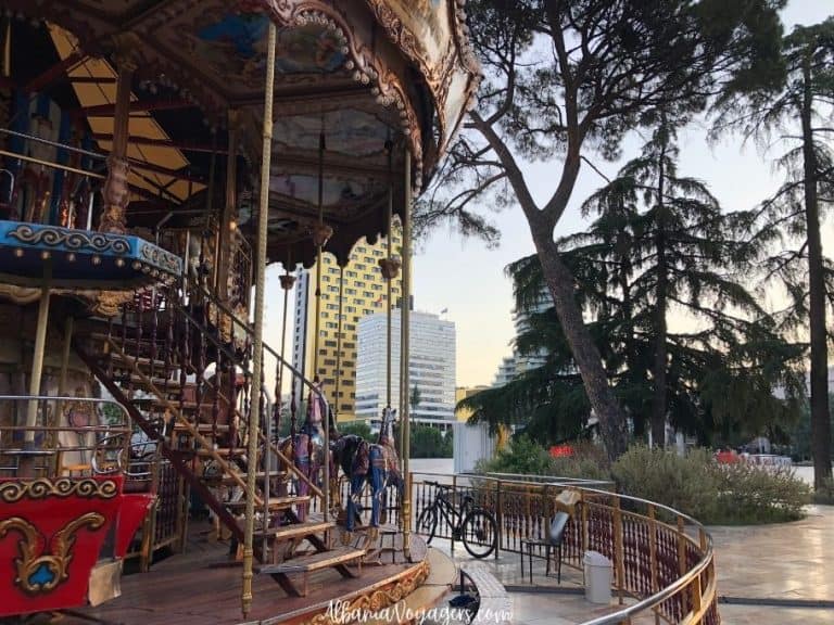 Merry go raound in Skanderbeg Square, Tirana
