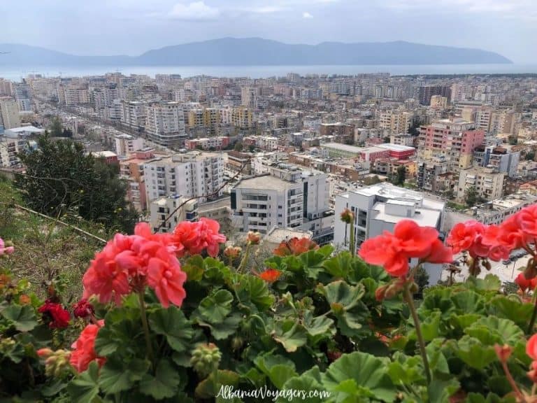 ariel view of Vlore from Kuzum Baba
