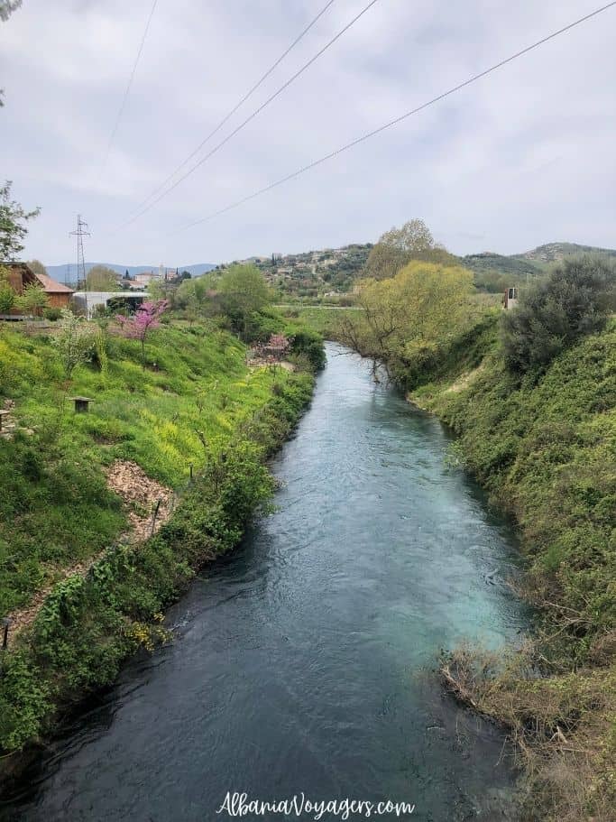 One of the rivers that runs through the village of Mesopotam near Saranda