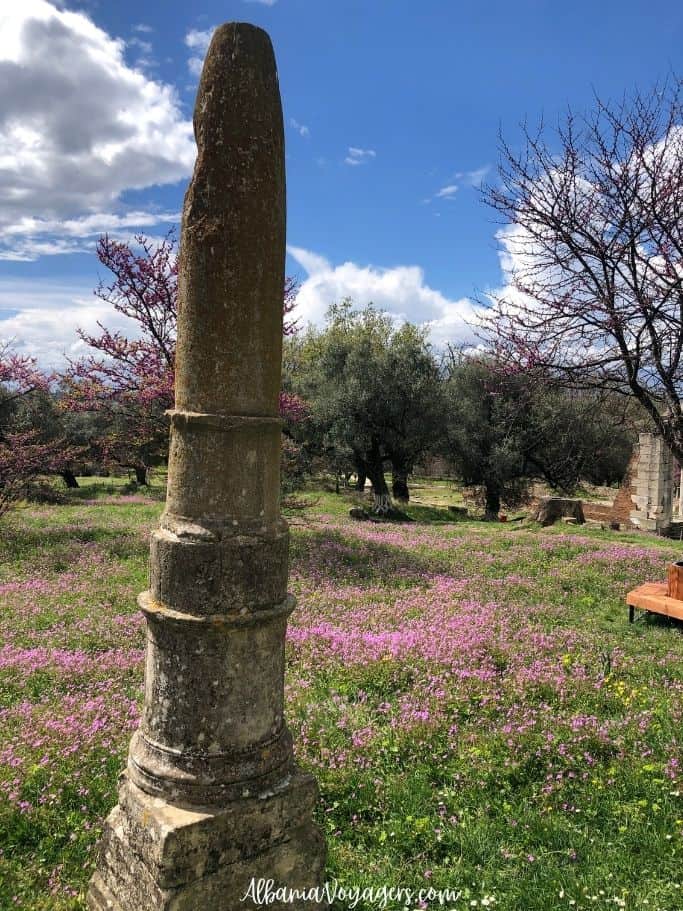 stone obelisk at Apollonia, Albania