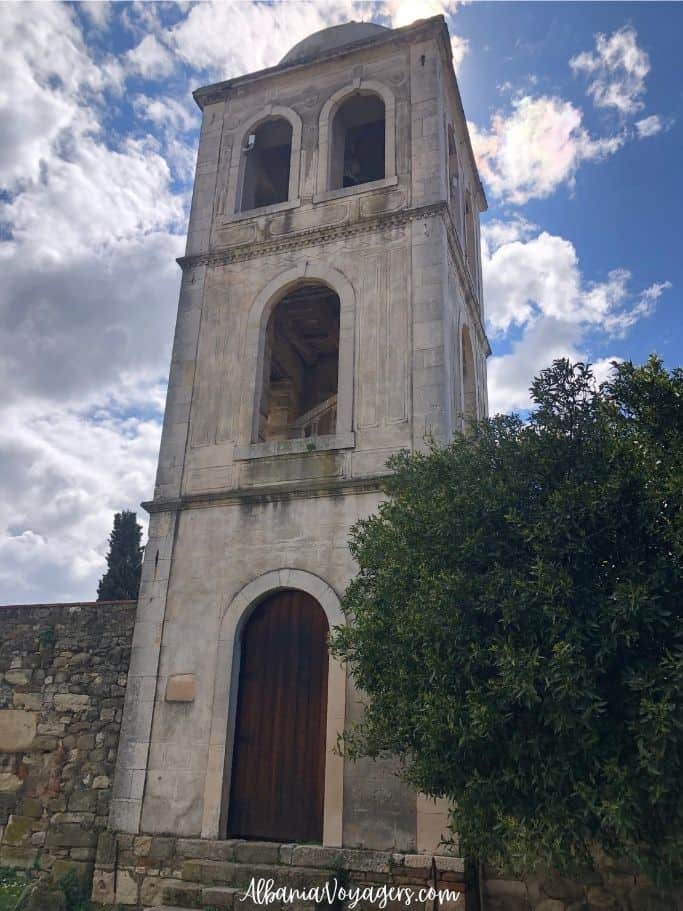 bell tower at St. Mary Monastery in Apollonia