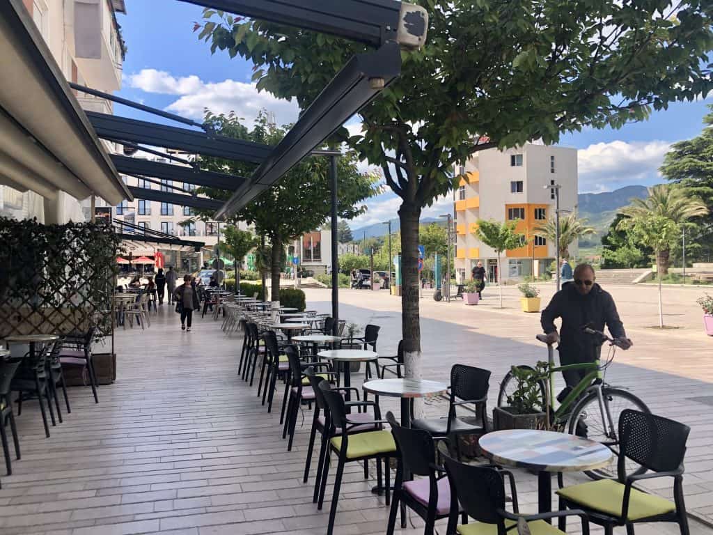 cafe on Rruga Sami Frasheri in Permet, a city worth visiting
