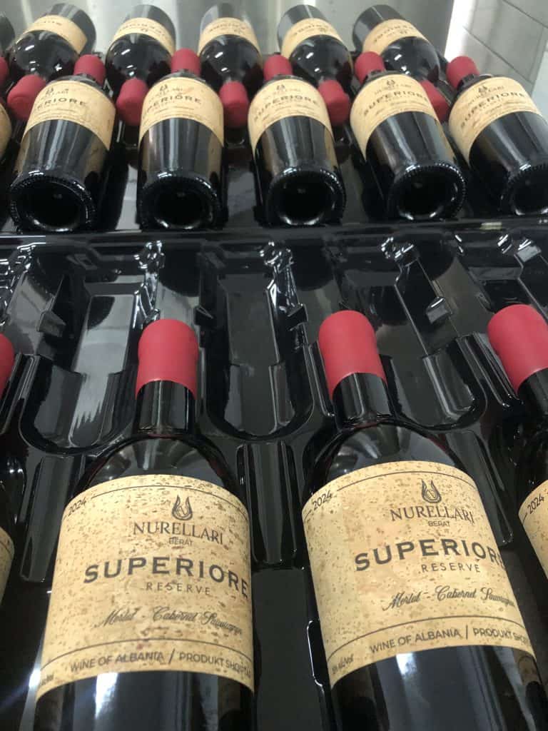 stacked bottles of Nurellari Superior Reserve