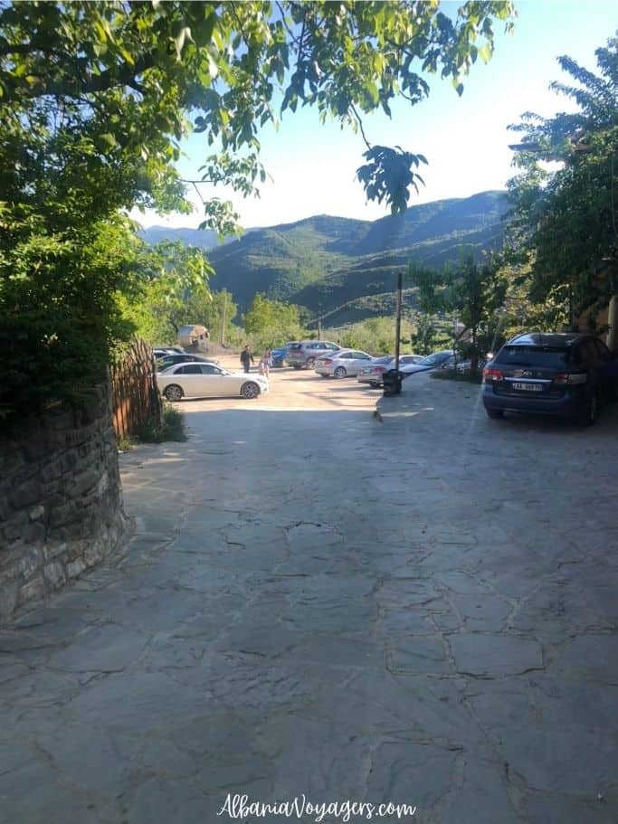road view of parking lot at Alpeta Agrotourizem & Winery