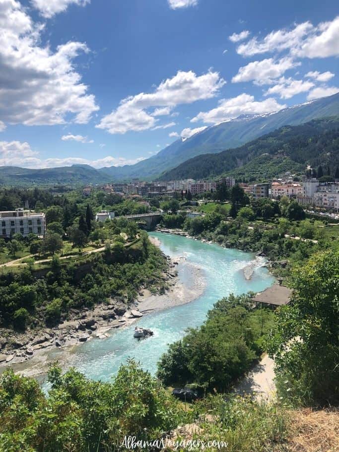 view of Permet and Vjosa River from the Rock of Permet, why it's worth visiting