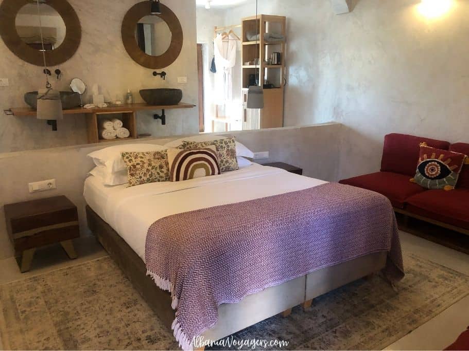 double room at Blerina Agritourism, one of the best things to do in Albania