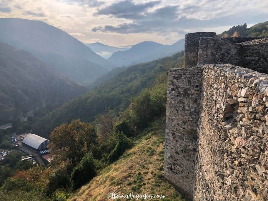 view of forested vally from Prizren Fortress